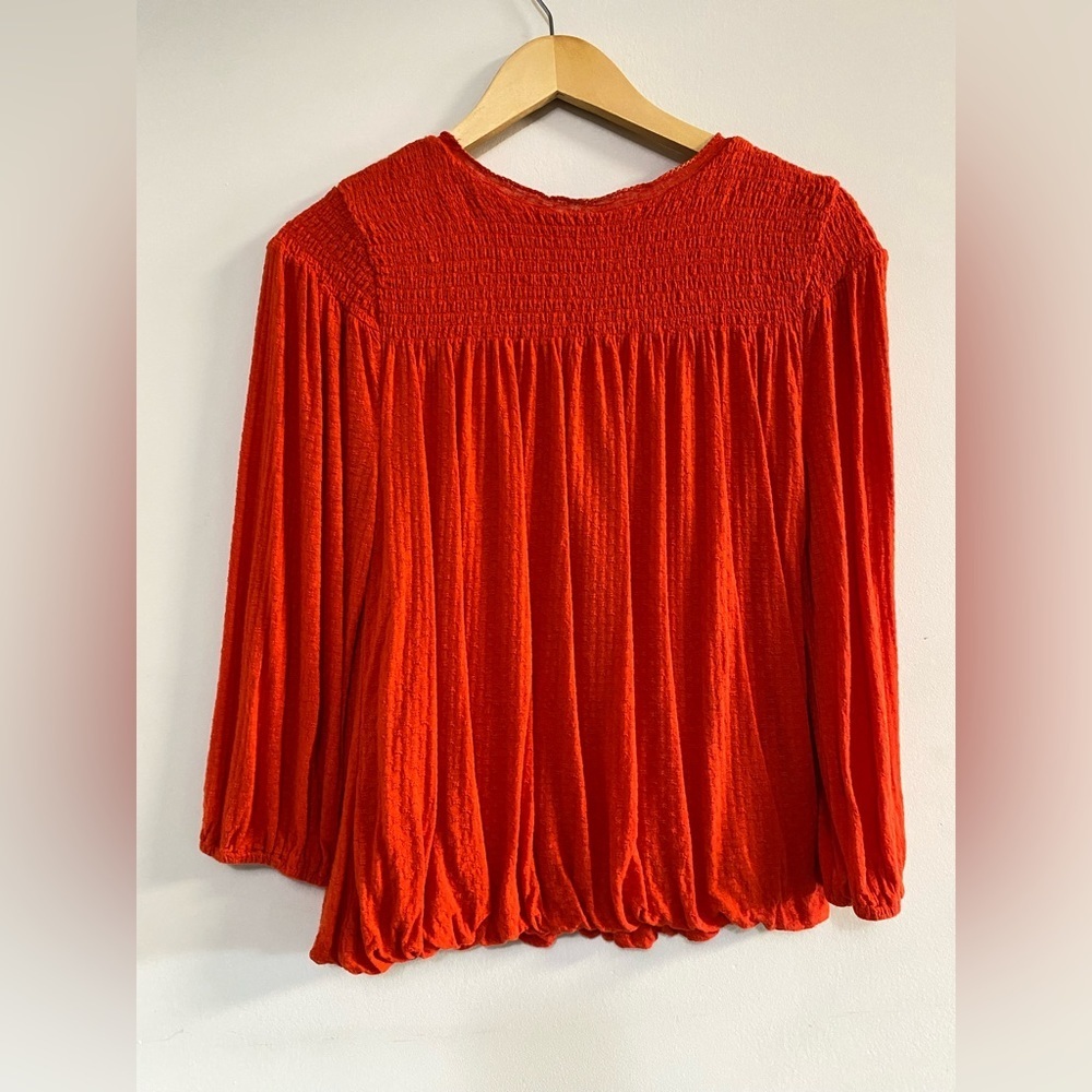 Free People Begonia Embroidered Boho Top Blouse medium - Picture 4 of 8